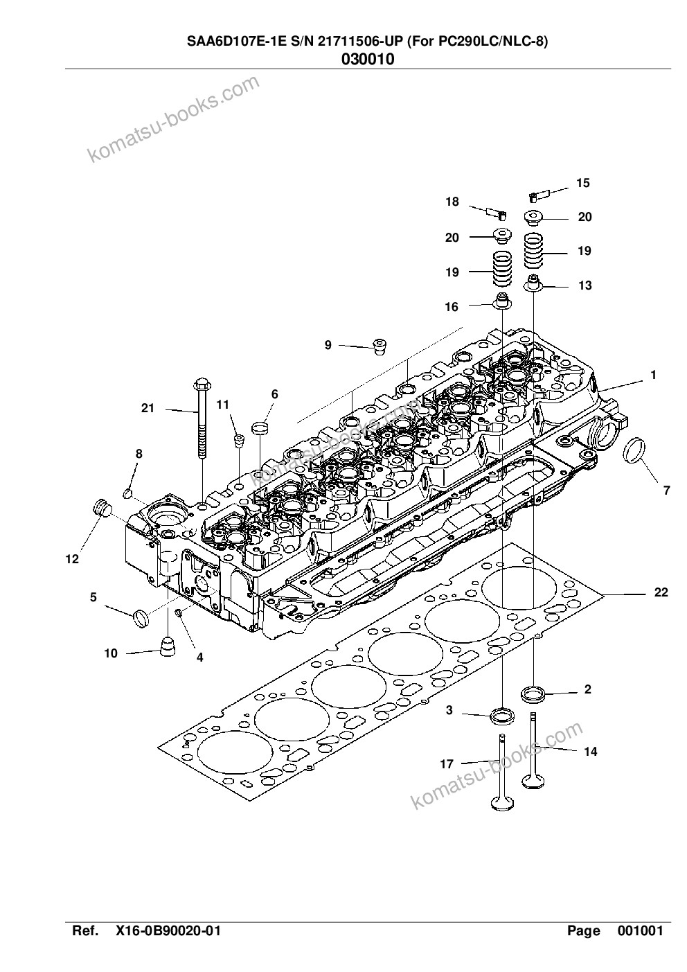 Komatsu SAA6D107E-1E S/N 21711506-UP (For PC290LC/NLC-8) Parts catalog cover Page 3