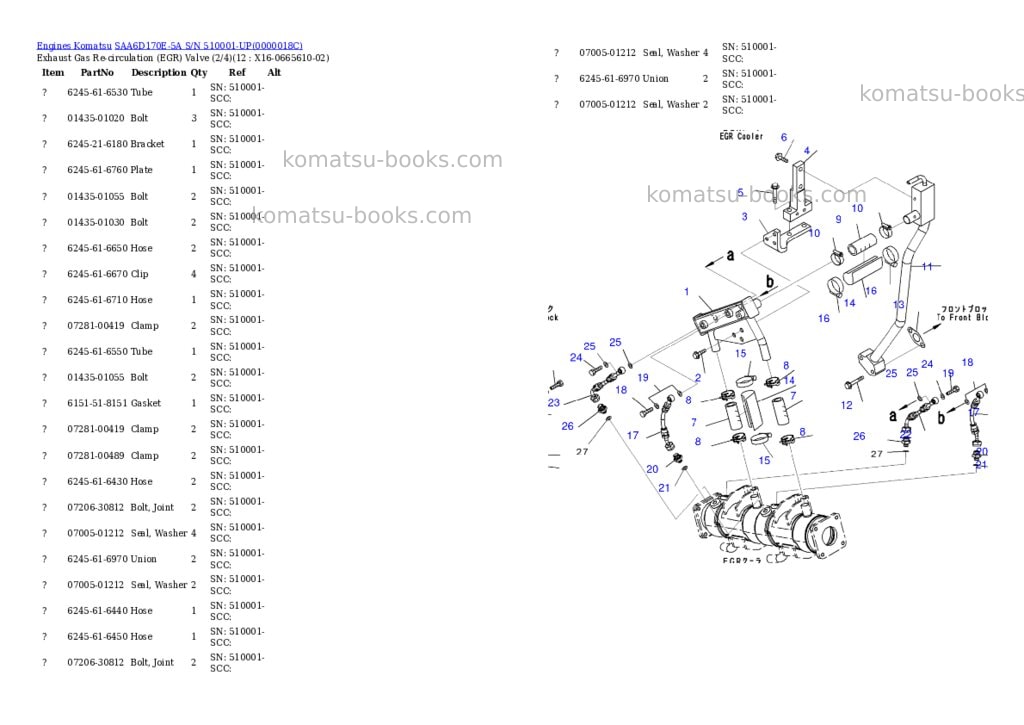 Komatsu saa6d170e-5a s/n 510001-up Parts catalog cover Page 9 Komatsu saa6d170e-5a s/n 510001-up Parts catalog cover Page 9