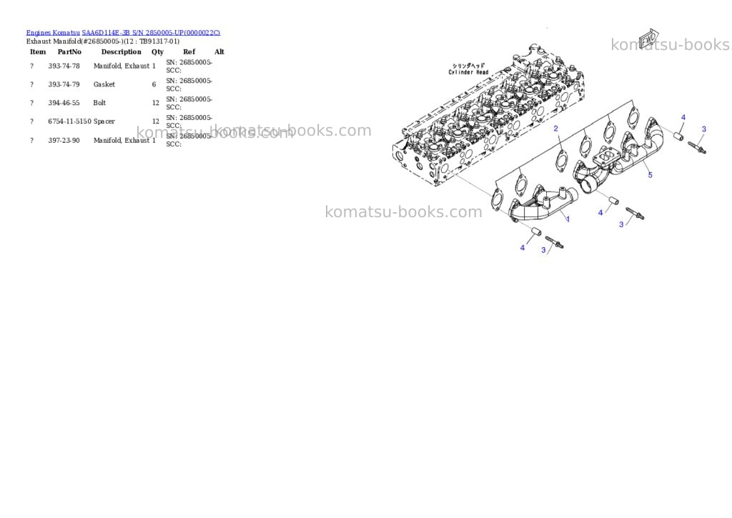 Komatsu saa6d114e-3b s/n 2850005-up Parts catalog cover Page 9 Komatsu saa6d114e-3b s/n 2850005-up Parts catalog cover Page 9
