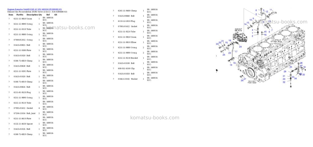 Komatsu saa6d125e-5c s/n 560016-up Parts catalog cover Page 10 Komatsu saa6d125e-5c s/n 560016-up Parts catalog cover Page 10