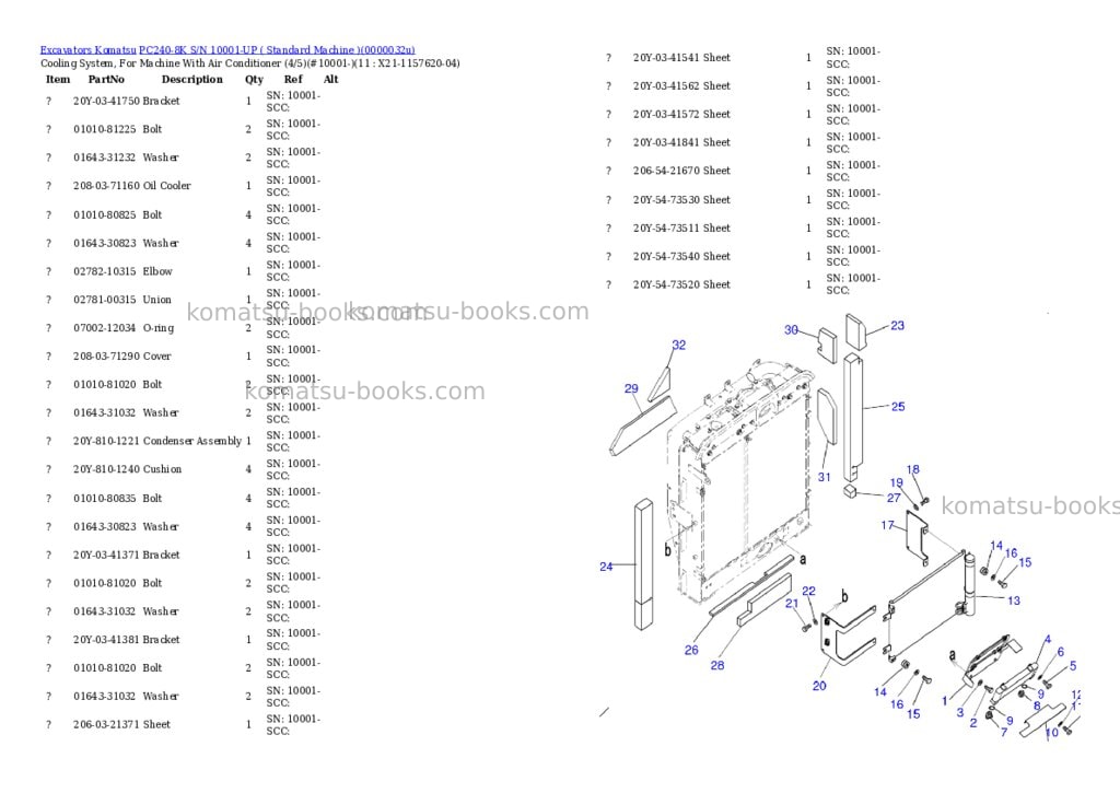 Komatsu pc240-8k s/n 10001-up standard machine Parts catalog cover Page 7 Komatsu pc240-8k s/n 10001-up standard machine Parts catalog cover Page 7
