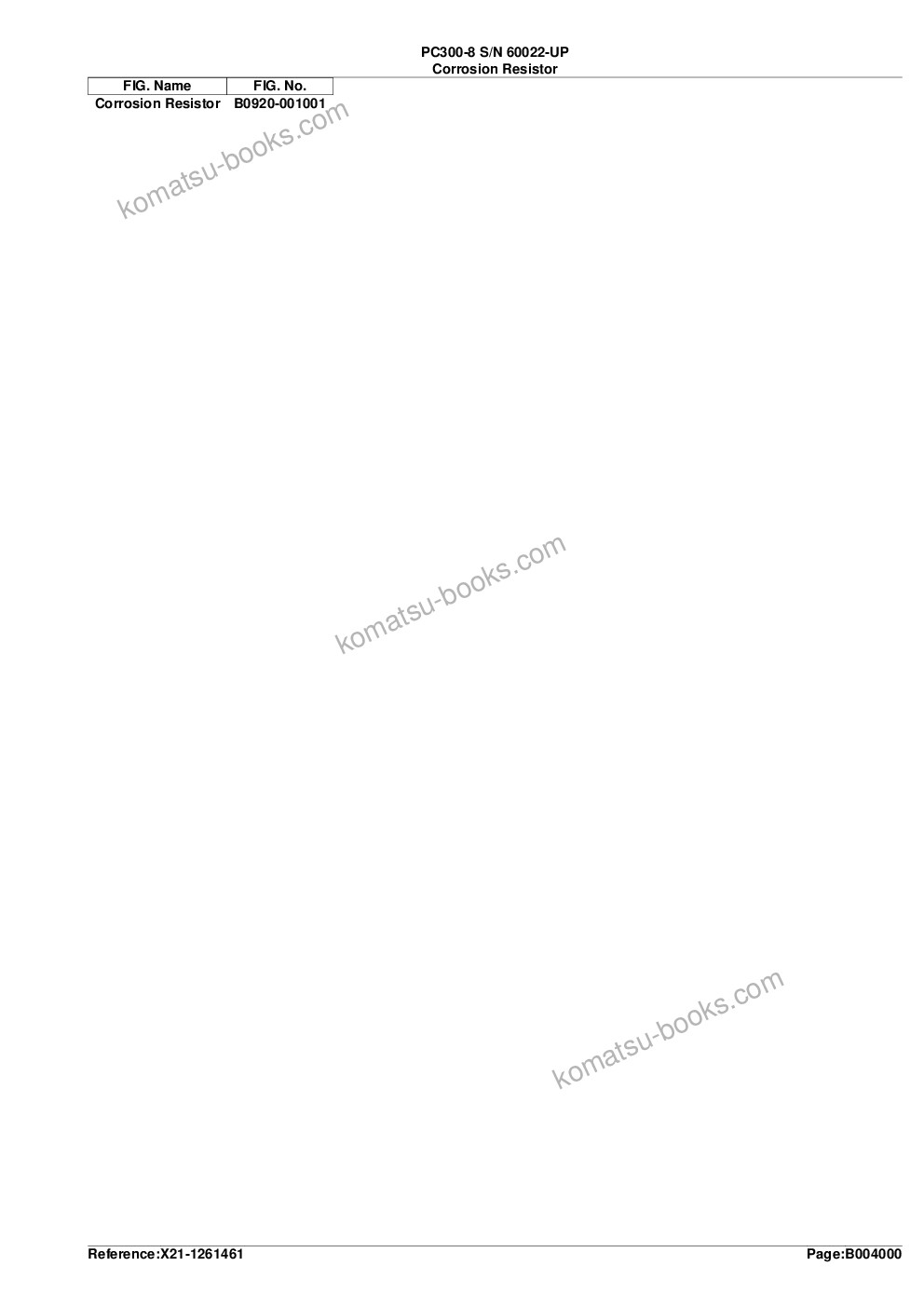 Komatsu PC300-8 S/N 60022-UP Parts catalog cover Page 10 Komatsu PC300-8 S/N 60022-UP Parts catalog cover Page 10