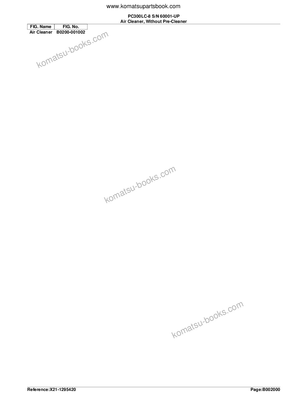 Komatsu pc300lc-8 s/n 60022-up Parts catalog cover Page 6 Komatsu pc300lc-8 s/n 60022-up Parts catalog cover Page 6