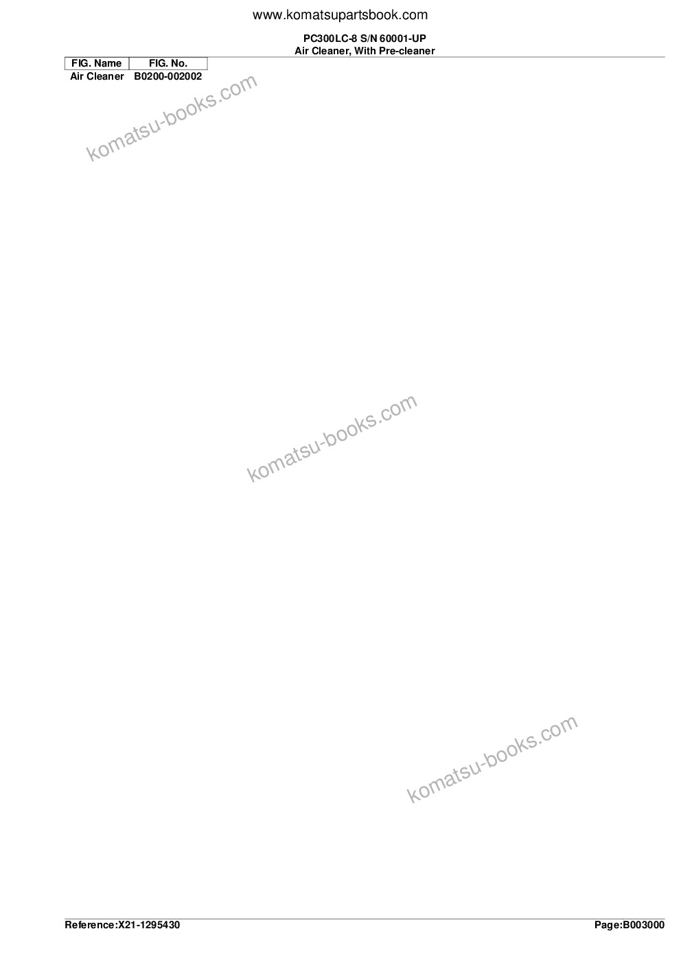 Komatsu pc300lc-8 s/n 60022-up Parts catalog cover Page 8 Komatsu pc300lc-8 s/n 60022-up Parts catalog cover Page 8