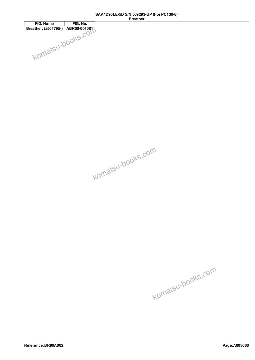 Komatsu saa4d95le-5d s/n 501795-up for pc130-8 Parts catalog cover Page 7 Komatsu saa4d95le-5d s/n 501795-up for pc130-8 Parts catalog cover Page 7