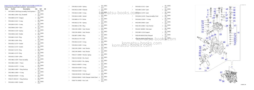 Komatsu 4d88e-6 s/n 14803-up for pc45mr-3 Parts catalog cover Page 10 Komatsu 4d88e-6 s/n 14803-up for pc45mr-3 Parts catalog cover Page 10