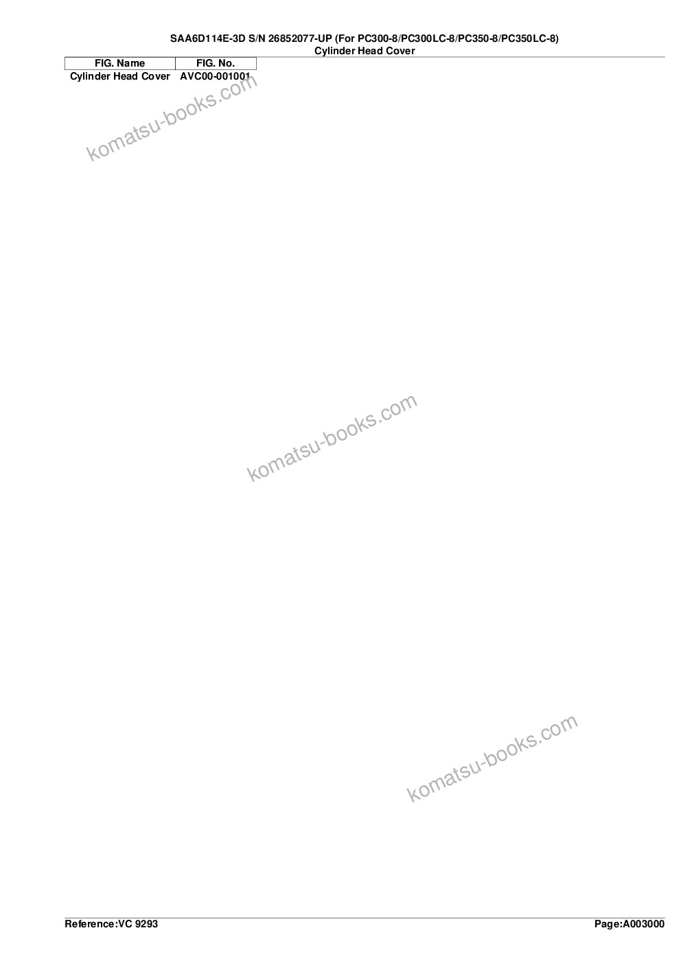 Komatsu saa6d114e-3d s/n 26852077-up for pc300-8/pc300lc-8/pc350-8/pc350lc-8 Parts catalog cover Page 10