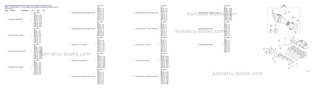Komatsu 4D88E-6 S/N 14803-UP (For PC40MR-3/PC55MR-3) Parts catalog cover Page 5 Komatsu 4D88E-6 S/N 14803-UP (For PC40MR-3/PC55MR-3) Parts catalog cover Page 5