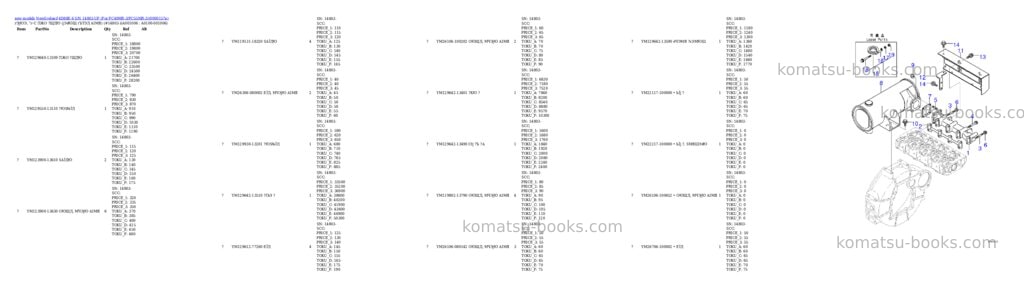 Komatsu 4D88E-6 S/N 14803-UP (For PC40MR-3/PC55MR-3) Parts catalog cover Page 6 Komatsu 4D88E-6 S/N 14803-UP (For PC40MR-3/PC55MR-3) Parts catalog cover Page 6