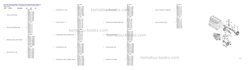 Komatsu 4D88E-6 S/N 14803-UP (For PC40MR-3/PC55MR-3) Parts catalog cover Page 7 Komatsu 4D88E-6 S/N 14803-UP (For PC40MR-3/PC55MR-3) Parts catalog cover Page 7