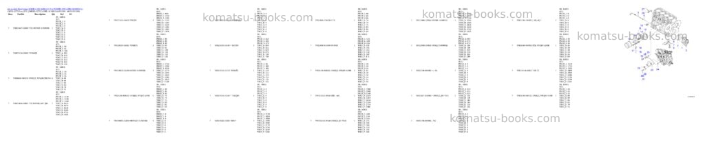 Komatsu 4D88E-6 S/N 14803-UP (For PC40MR-3/PC55MR-3) Parts catalog cover Page 9 Komatsu 4D88E-6 S/N 14803-UP (For PC40MR-3/PC55MR-3) Parts catalog cover Page 9