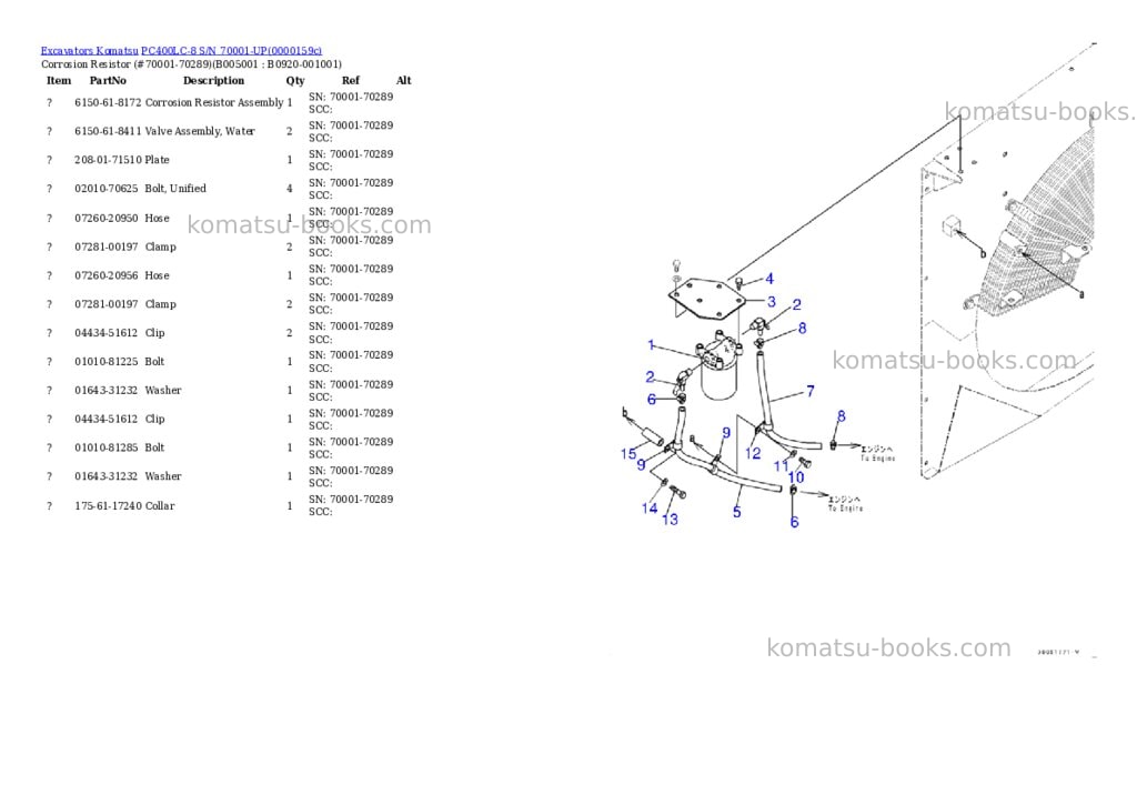 Komatsu pc400lc-8 s/n 70001-up Parts catalog cover Page 4 Komatsu pc400lc-8 s/n 70001-up Parts catalog cover Page 4