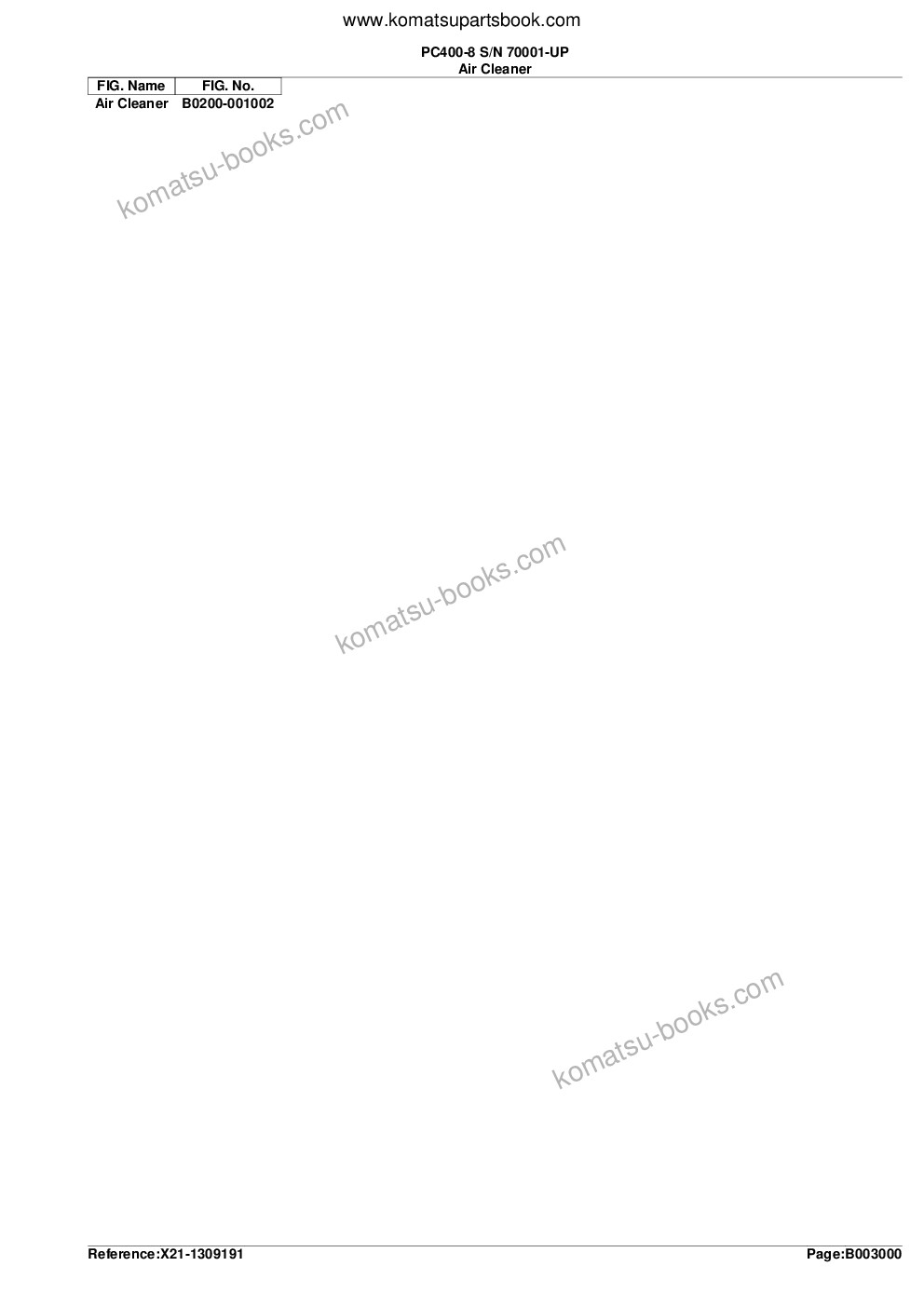 Komatsu pc400-8 s/n 70001-up Parts catalog cover Page 7 Komatsu pc400-8 s/n 70001-up Parts catalog cover Page 7