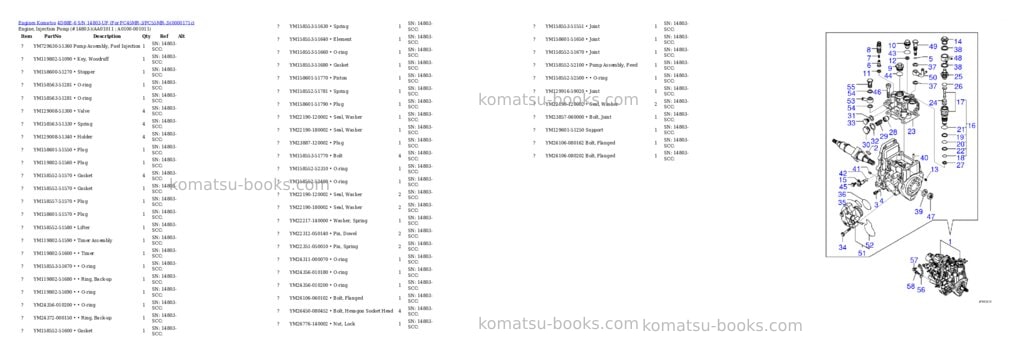Komatsu 4d88e-6 s/n -up for pc45mr-3 Parts catalog cover Page 10