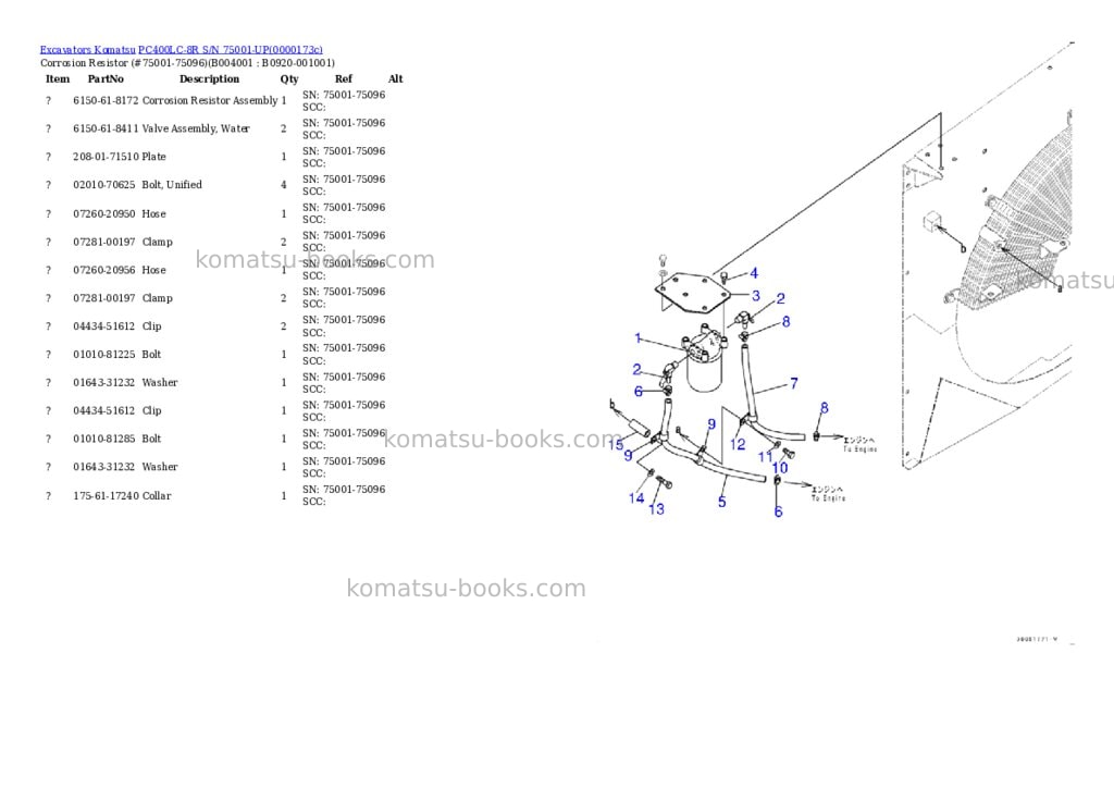 Komatsu pc400lc-8r s/n 75001-up Parts catalog cover Page 3 Komatsu pc400lc-8r s/n 75001-up Parts catalog cover Page 3