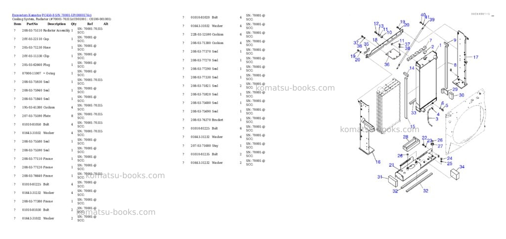 Komatsu pc450-8 s/n 70001-up Parts catalog cover Page 6 Komatsu pc450-8 s/n 70001-up Parts catalog cover Page 6