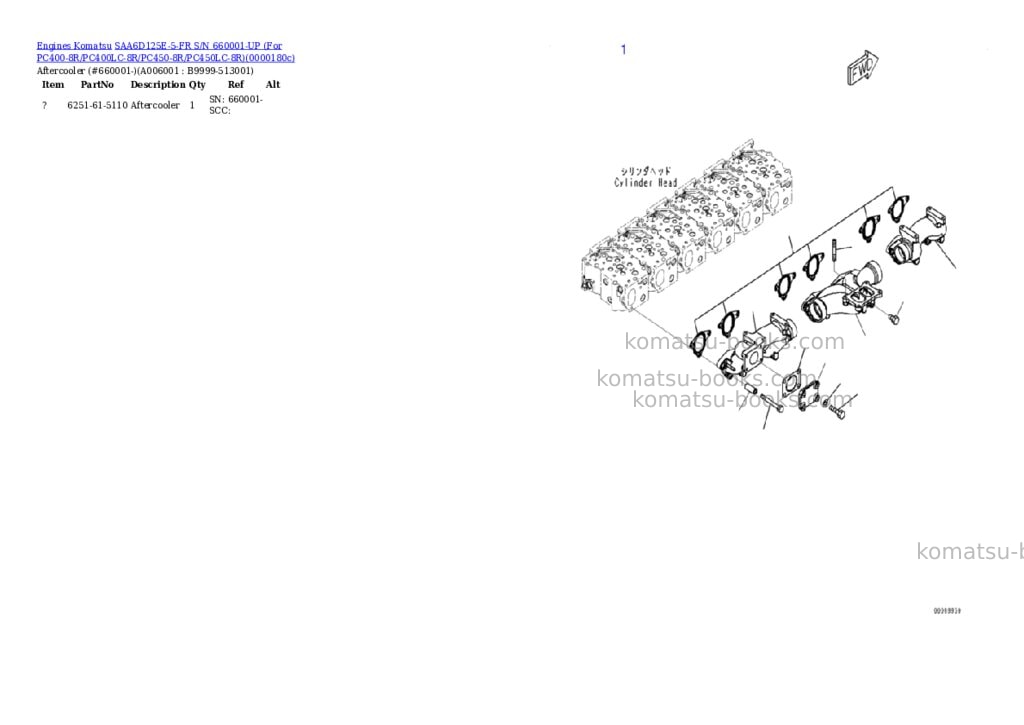 Komatsu SAA6D125E-5-FR S/N 660001-UP (For PC400-8R/PC400LC-8R/PC450-8R/PC450LC-8R) Parts catalog cover Page 5 Komatsu SAA6D125E-5-FR S/N 660001-UP (For PC400-8R/PC400LC-8R/PC450-8R/PC450LC-8R) Parts catalog cover Page 5