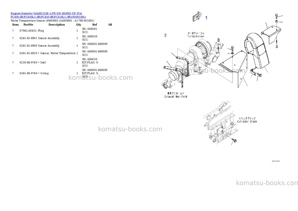 Komatsu SAA6D125E-5-FR S/N 660001-UP (For PC400-8R/PC400LC-8R/PC450-8R/PC450LC-8R) Parts catalog cover Page 9 Komatsu SAA6D125E-5-FR S/N 660001-UP (For PC400-8R/PC400LC-8R/PC450-8R/PC450LC-8R) Parts catalog cover Page 9