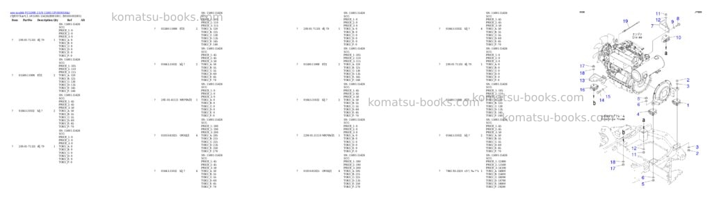 Komatsu PC55MR-3 S/N 15001-UP Parts catalog cover