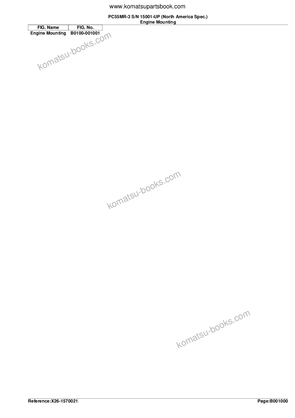 Komatsu PC55MR-3 S/N 15001-UP (North America Spec.) Parts catalog cover Page 3