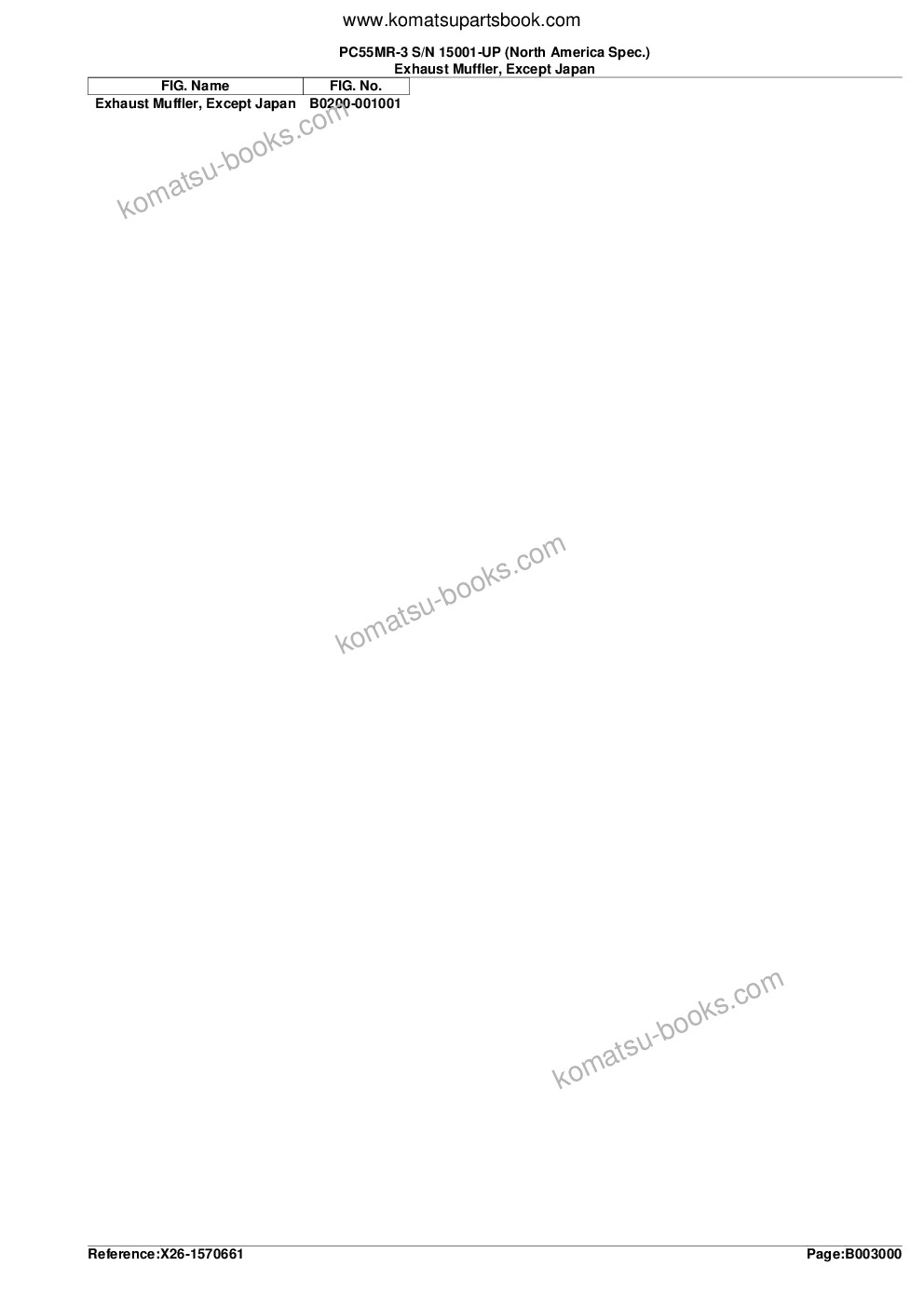 Komatsu PC55MR-3 S/N 15001-UP (North America Spec.) Parts catalog cover Page 7