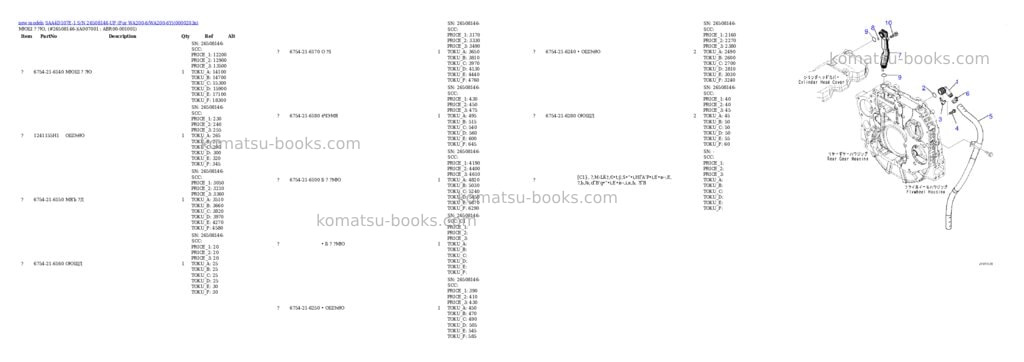 Komatsu SAA4D107E-1 S/N 26508146-UP (For WA200-6/WA200-6Y) Parts catalog cover Page 10 Komatsu SAA4D107E-1 S/N 26508146-UP (For WA200-6/WA200-6Y) Parts catalog cover Page 10