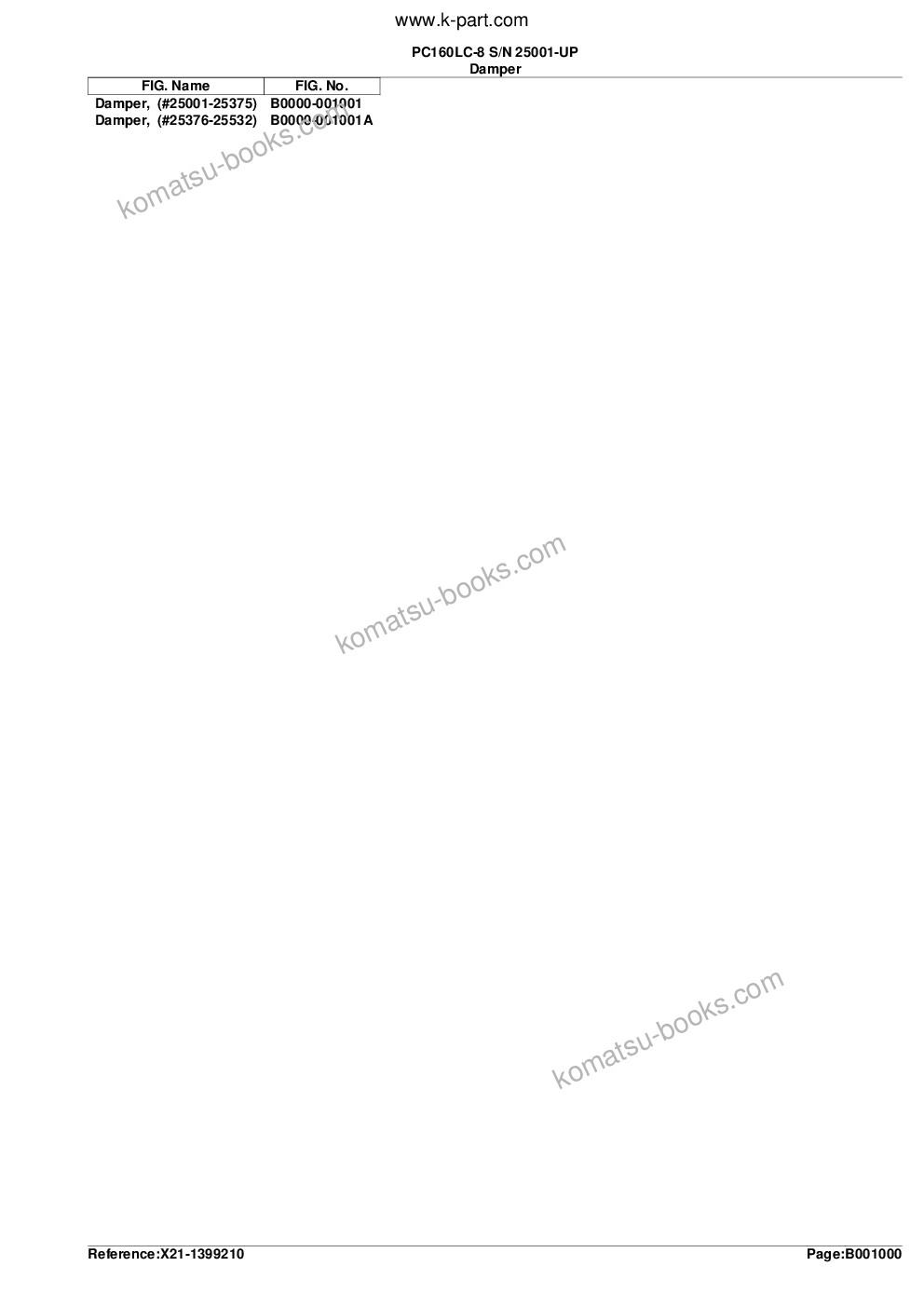Komatsu pc160lc-8 s/n 25001-up Parts catalog cover Page 3 Komatsu pc160lc-8 s/n 25001-up Parts catalog cover Page 3