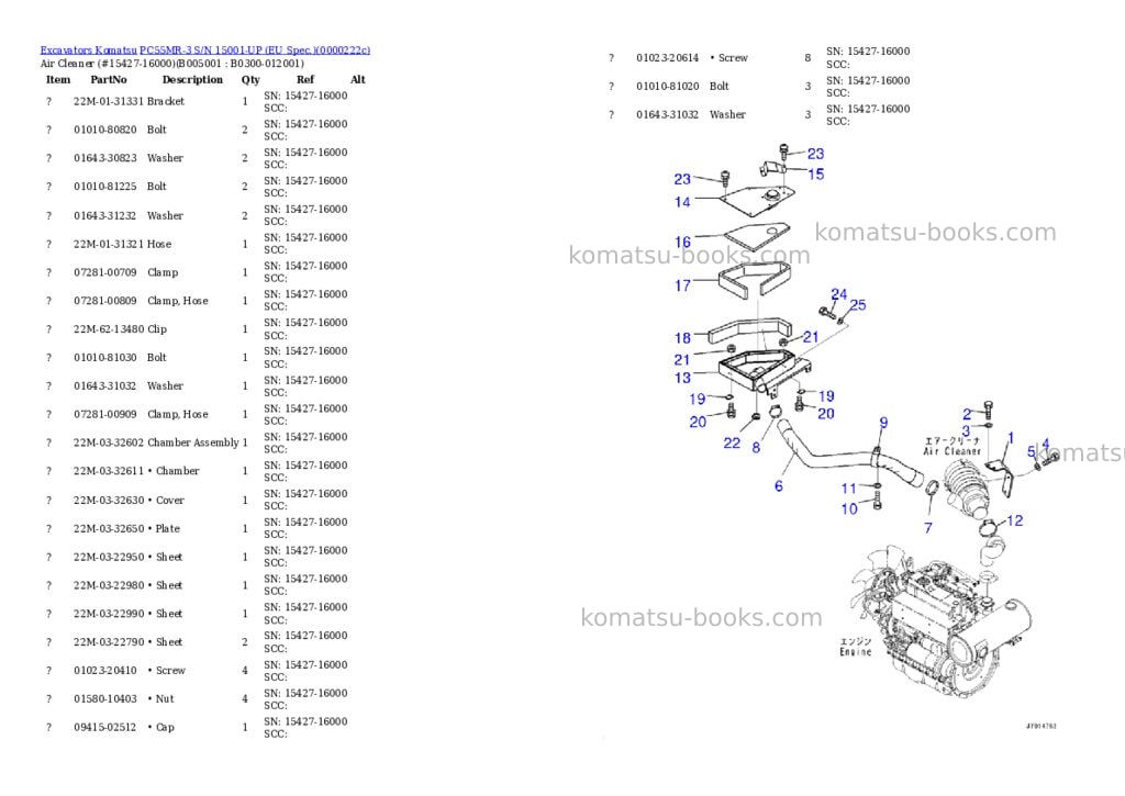 Komatsu PC55MR-3 S/N 15001-UP (EU Spec.) Parts catalog cover Page 4