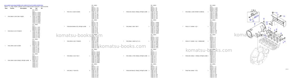 Komatsu 4D88E-6 S/N 14803-UP (For PC55MR-3) Parts catalog cover Page 6