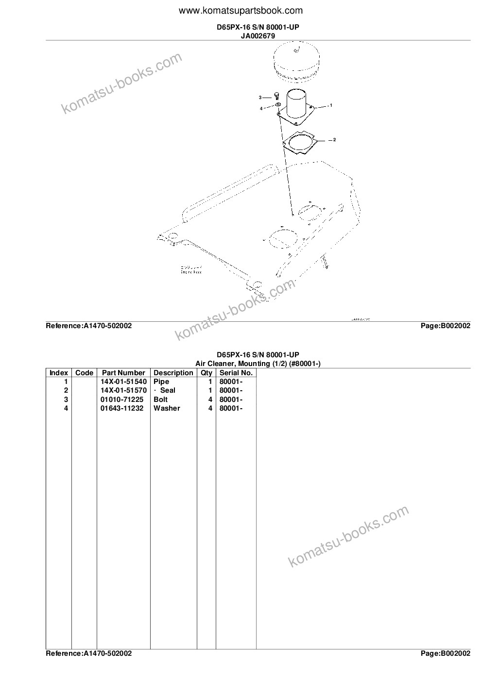 Komatsu d65px-16 s/n 80001-up Parts catalog cover Page 9 Komatsu d65px-16 s/n 80001-up Parts catalog cover Page 9
