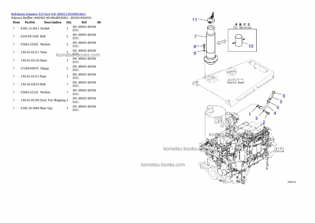 Komatsu d375a-6 配件目录 封面