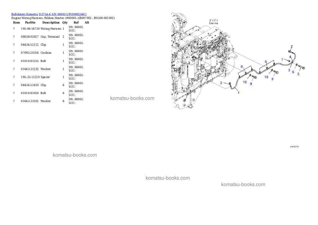 Komatsu d375a-6 配件目录 封面 页 7