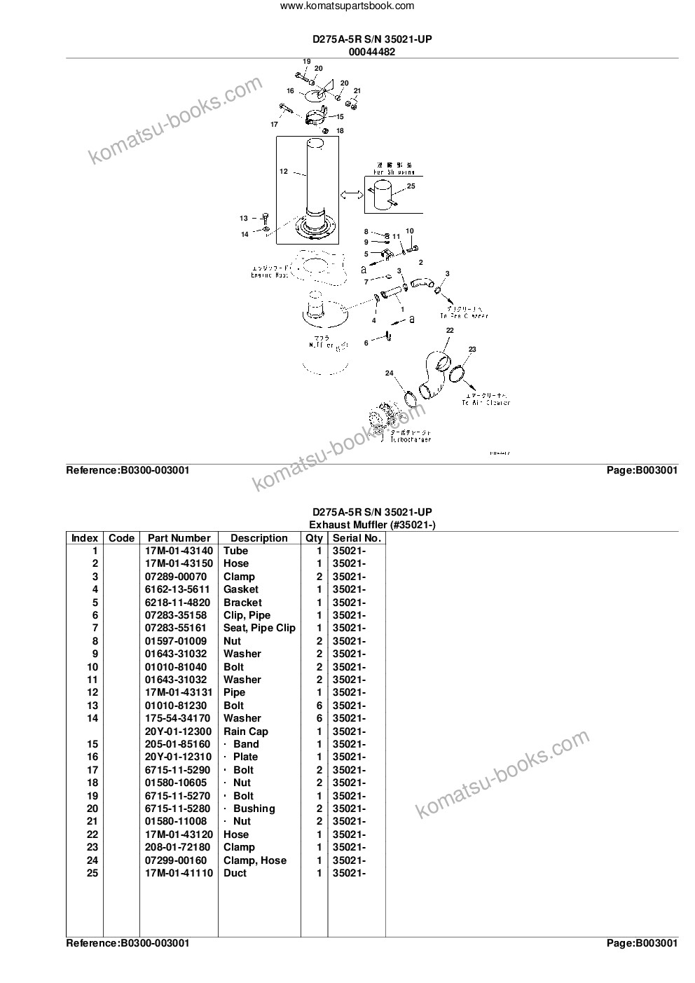 Komatsu d275a-5r s/n 35021-up Parts catalog cover Page 8