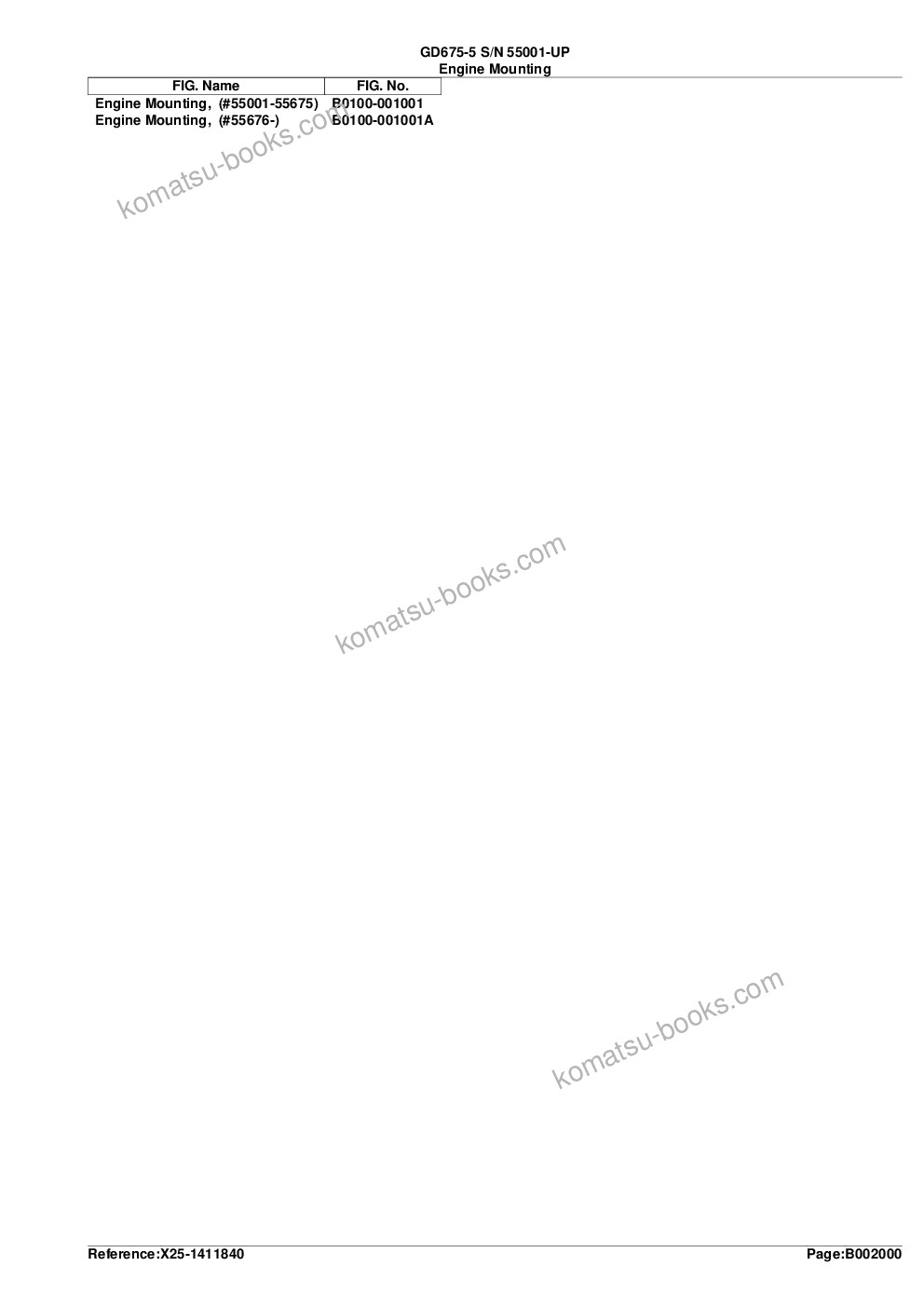 Komatsu gd675-5 s/n 55001-up Parts catalog cover Page 5