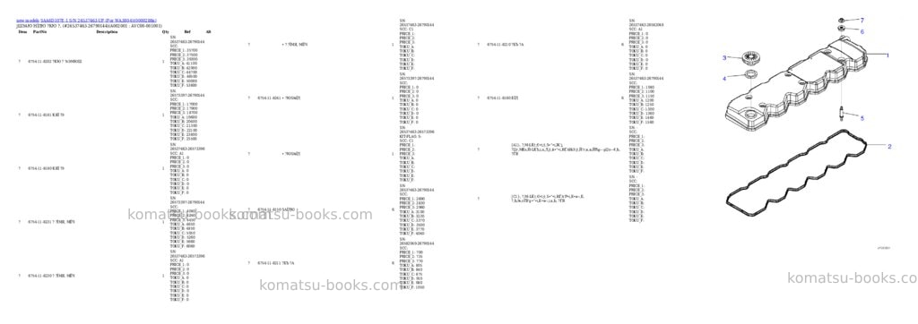 Komatsu SAA6D107E-1 S/N 26537463-UP (For WA380-6) Parts catalog cover Page 3