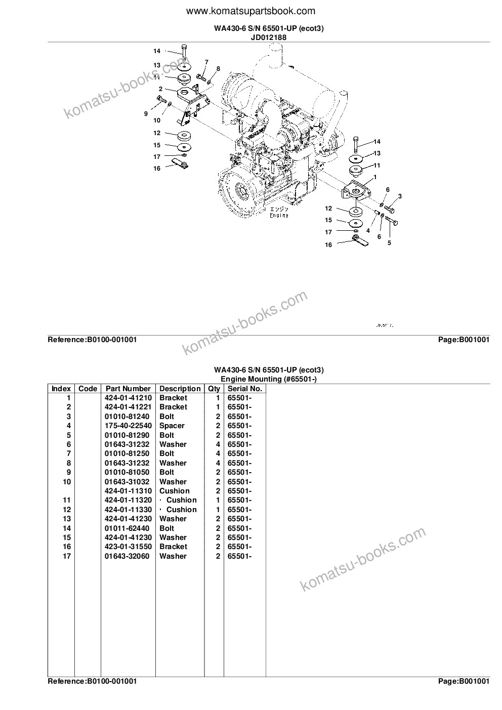 Komatsu wa430-6 s/n 65501-up ecot3 Parts catalog cover Page 4