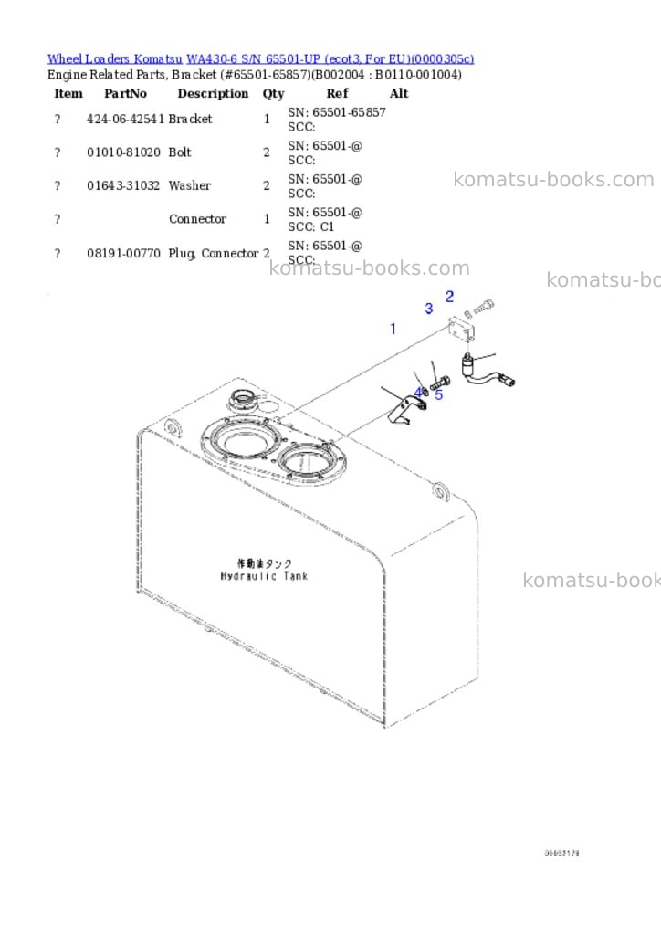 Komatsu wa430-6 s/n 65501-up ecot3, for eu Parts catalog cover Page 4