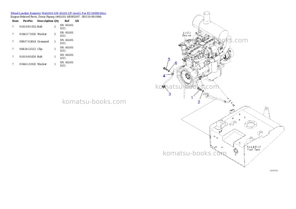 Komatsu wa430-6 s/n 65501-up ecot3, for eu Parts catalog cover Page 7