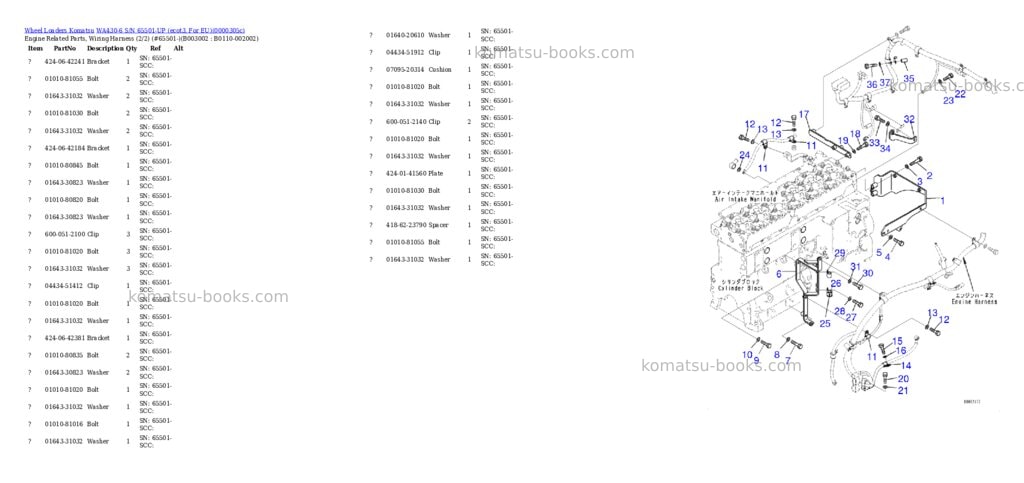 Komatsu wa430-6 s/n 65501-up ecot3, for eu Parts catalog cover Page 9