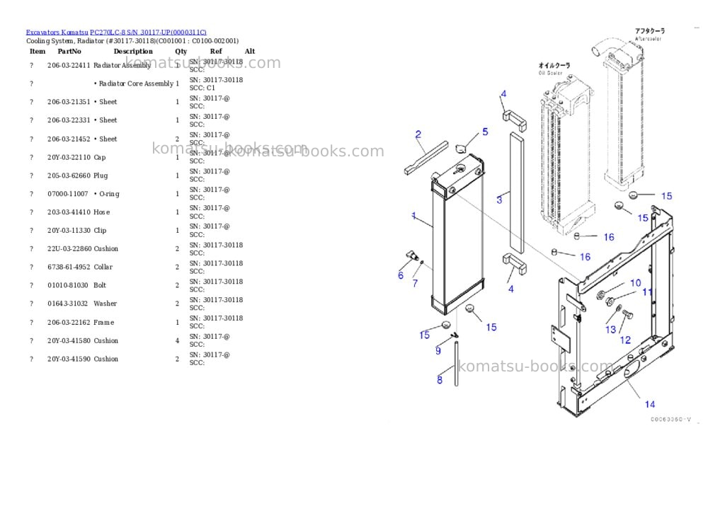 Komatsu pc270lc-8 s/n 30117-up Parts catalog cover Page 7 Komatsu pc270lc-8 s/n 30117-up Parts catalog cover Page 7