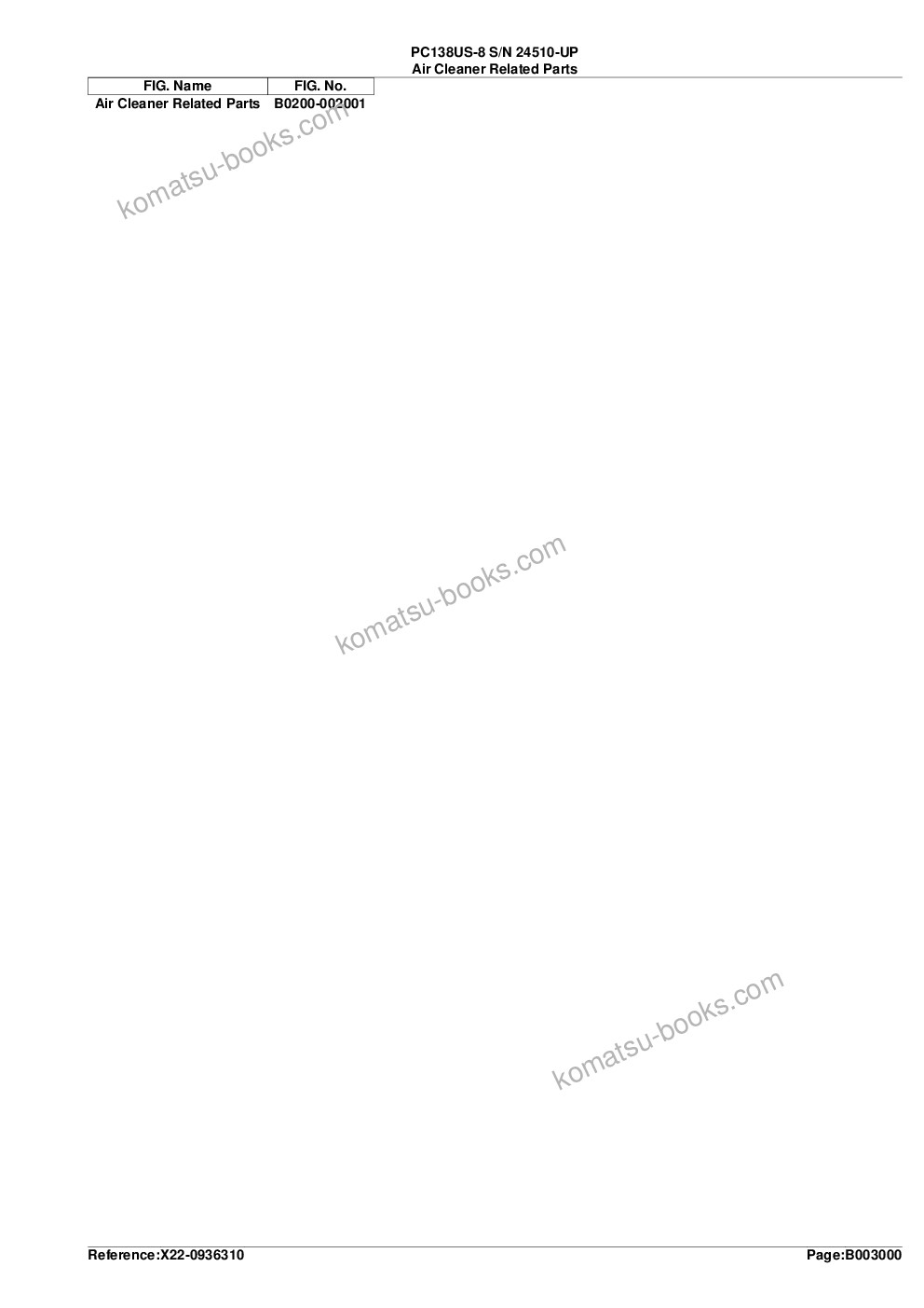 Komatsu pc138us-8 s/n 24510-up Parts catalog cover Page 8