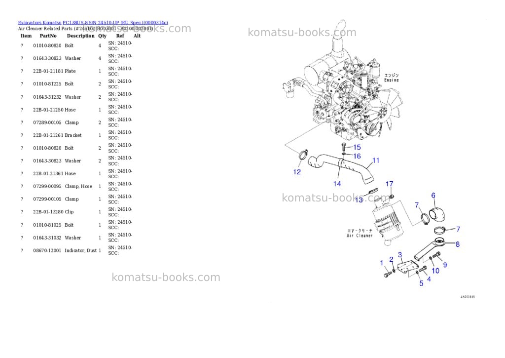 Komatsu PC138US-8 S/N 24510-UP (EU Spec.) Parts catalog cover Page 3
