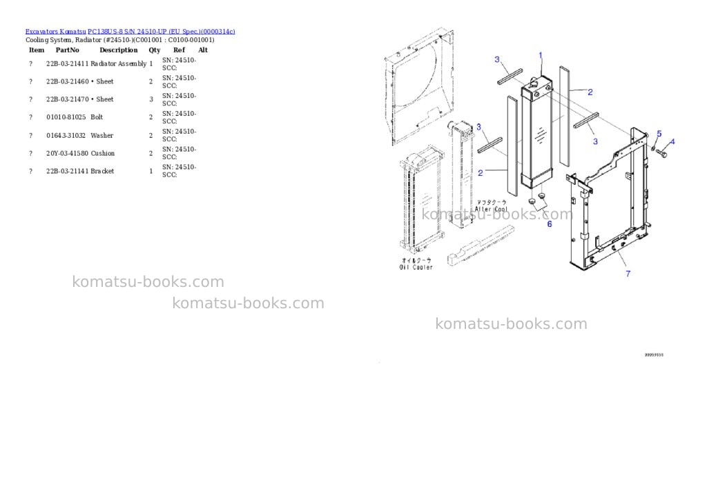 Komatsu PC138US-8 S/N 24510-UP (EU Spec.) Parts catalog cover Page 4