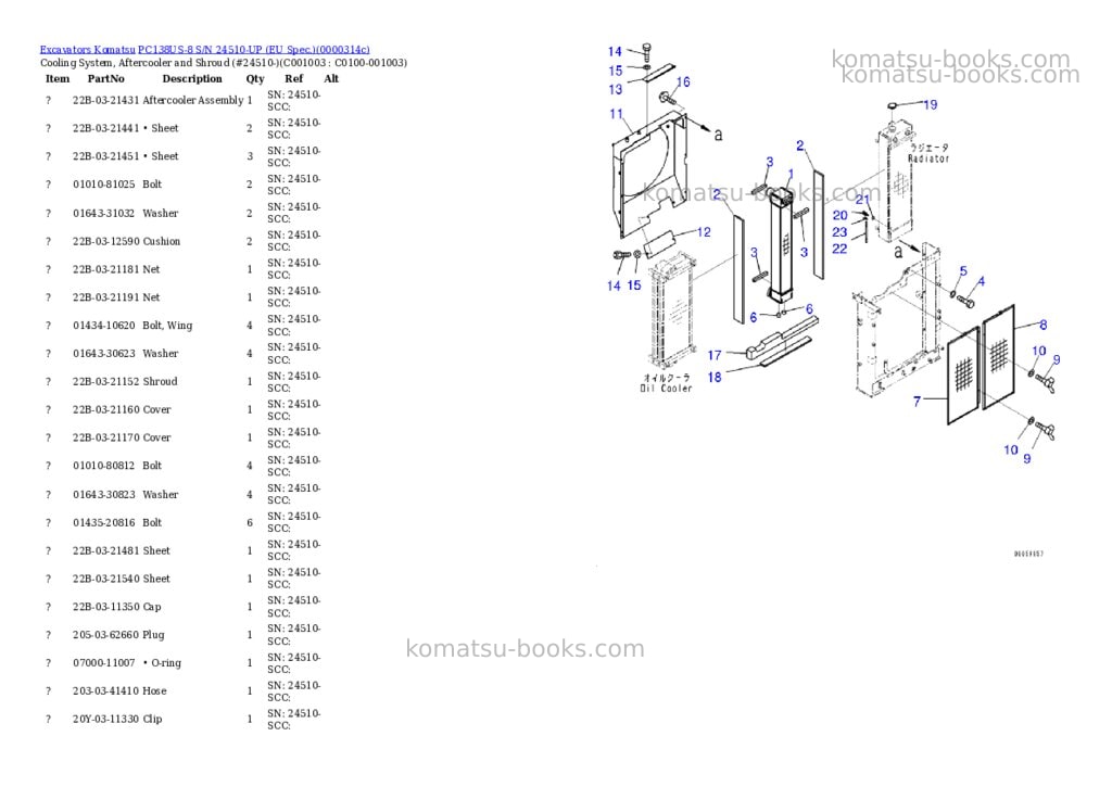 Komatsu PC138US-8 S/N 24510-UP (EU Spec.) Parts catalog cover Page 6