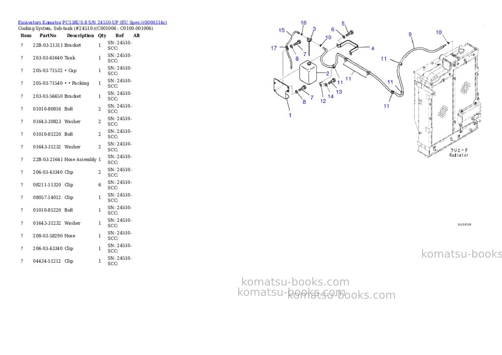 Komatsu PC138US-8 S/N 24510-UP (EU Spec.) Parts catalog cover Page 9
