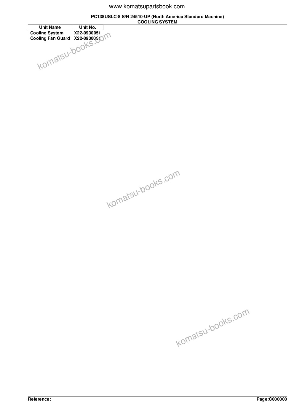 Komatsu pc138uslc-8 s/n 24510-up north america standard machine Parts catalog cover Page 10