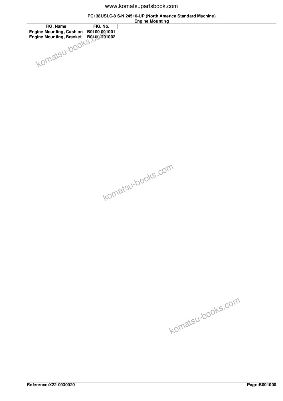 Komatsu pc138uslc-8 s/n 24510-up north america standard machine Parts catalog cover Page 3