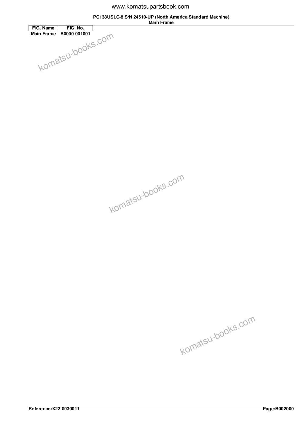 Komatsu pc138uslc-8 s/n 24510-up north america standard machine Parts catalog cover Page 6