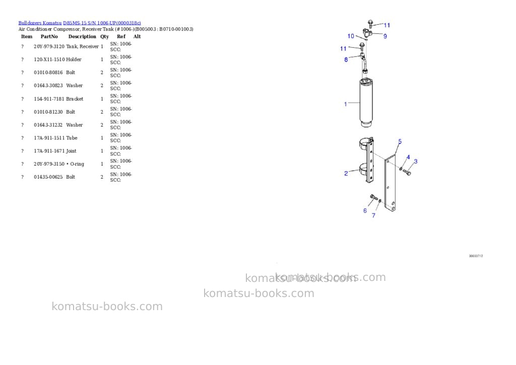 Komatsu d85ms-15 s/n 1006-up Parts catalog cover Page 6 Komatsu d85ms-15 s/n 1006-up Parts catalog cover Page 6