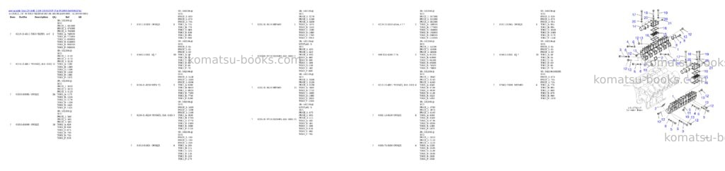 Komatsu SAA12V140E-3 S/N 501918-UP (For PC2000-8) Parts catalog cover Page 4 Komatsu SAA12V140E-3 S/N 501918-UP (For PC2000-8) Parts catalog cover Page 4